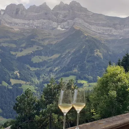Le Grenier Des Crosets, Vue Exceptionnelle Sur Les Dents Du Midi בקתה